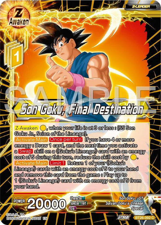 Son Goku, Final Destination BT26-092 Common