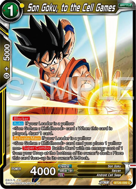 Son Goku, to the Cell Games BT26-099 Common
