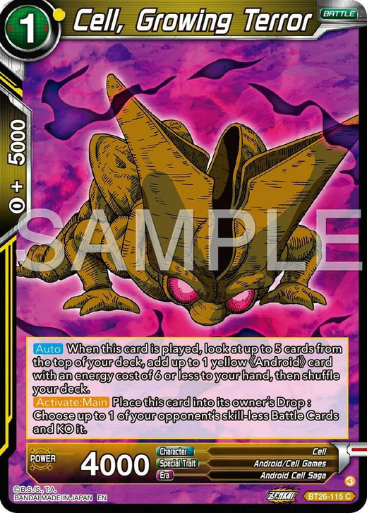 Cell, Growing Terror BT26-115 Common