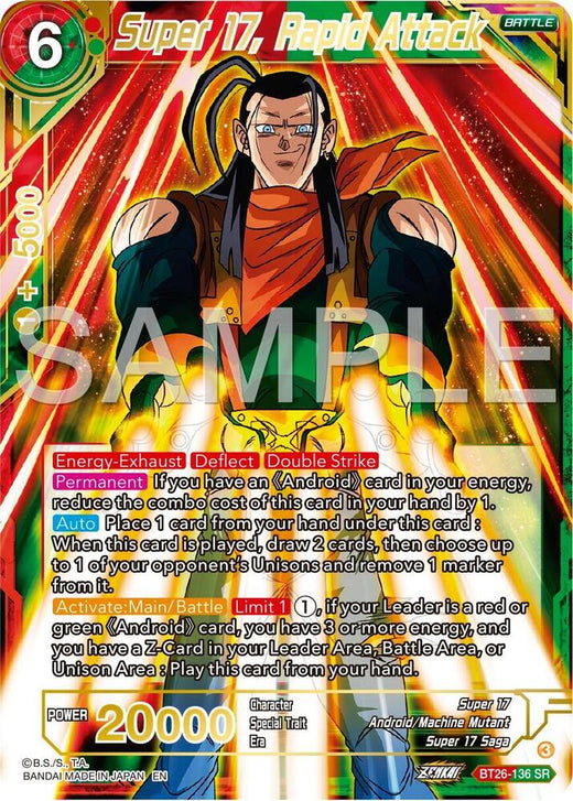 Super 17, Rapid Attack BT26-136 Super Rare Foil