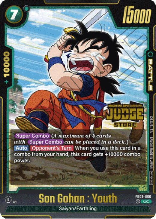 Son Gohan : Joven - FB03-066 (Pack de Juez (Juez de Tienda) 02) FB03-066 UC Foil