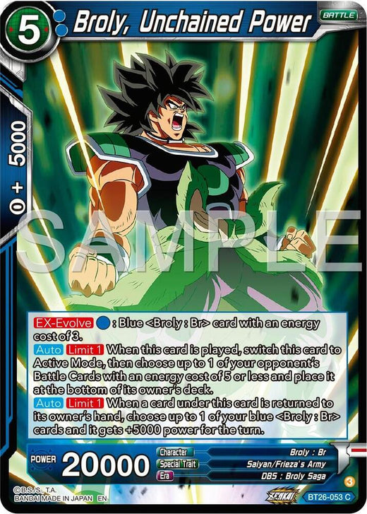 Broly, Unchained Power BT26-053 Common