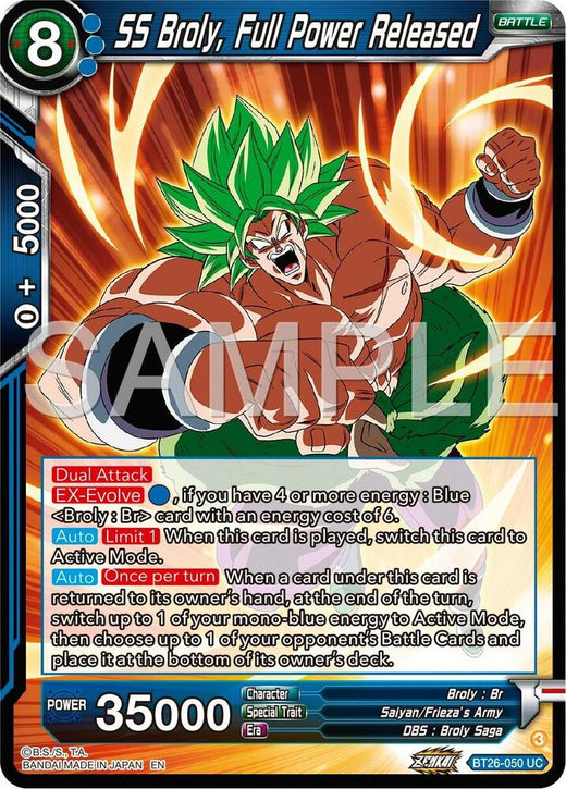 SS Broly, Full Power Released BT26-050 Uncommon