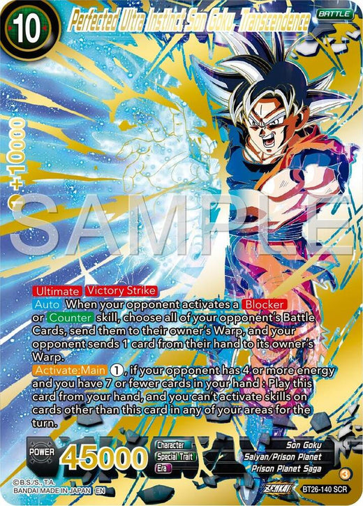 Perfected Ultra Instinct Son Goku, Transcendence BT26-140 Secret Rare Foil