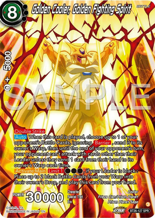 Golden Cooler, Golden Fighting Spirit (SPR) BT26-127 Special Rare Foil