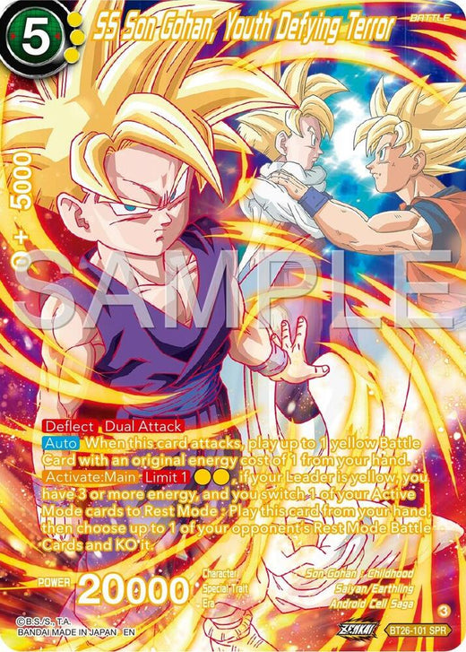SS Son Gohan Youth Defying Terror (SPR) BT26-101 Special Rare Foil