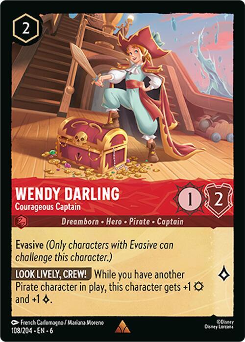Wendy Darling - Courageous Captain 108/204 Rare