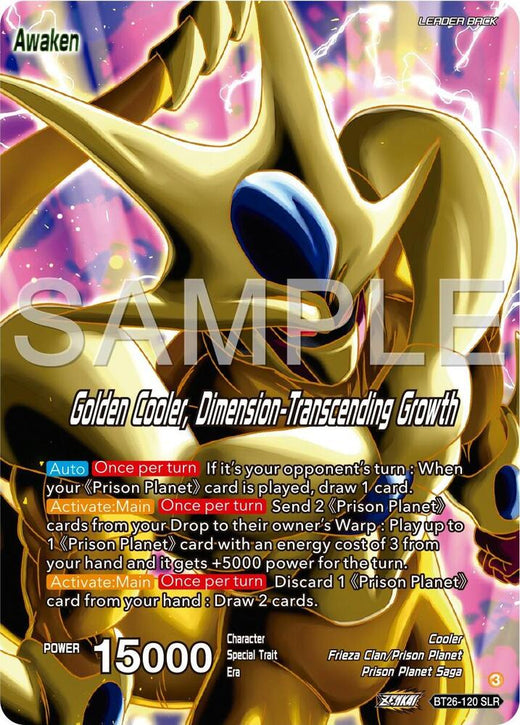 Cool // Golden Cooler, Dimension-Transcending Growth (Alternate Art) BT26-120 Special Leader Rare Foil