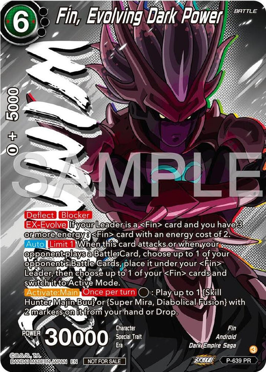 Fin, Evolving Dark Power (Zenkai Series Tournament Pack Vol.9) (Winner) P-639 Promo Foil