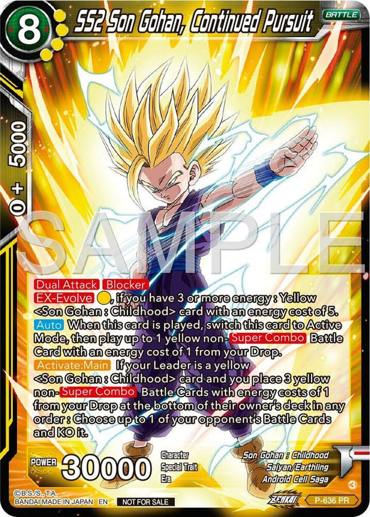 SS2 Son Gohan, Continued Pursuit (Zenkai Series Tournament Pack Vol.9) P-636 Promo