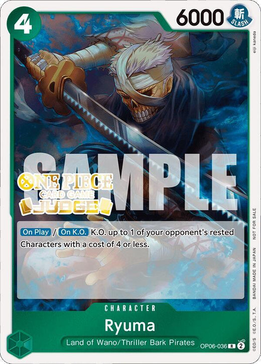 Ryuma (Judge Pack Vol. 4) OP06-036 R Foil