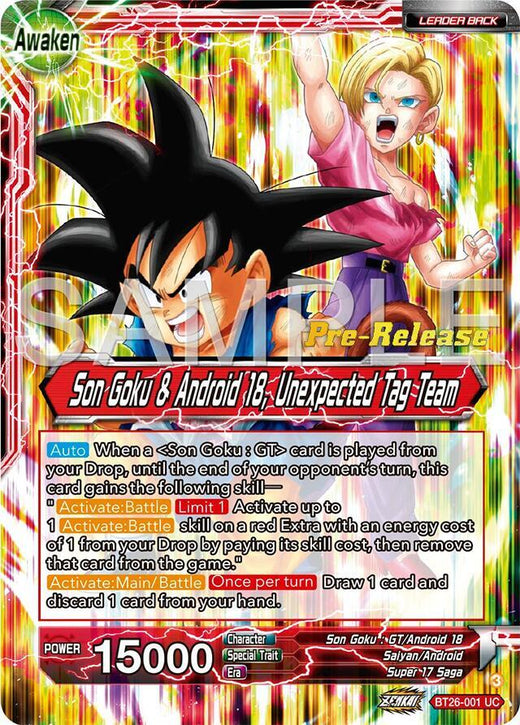 Son Goku // Son Goku & Android 18, Unexpected Tag Team BT26-001 Uncommon