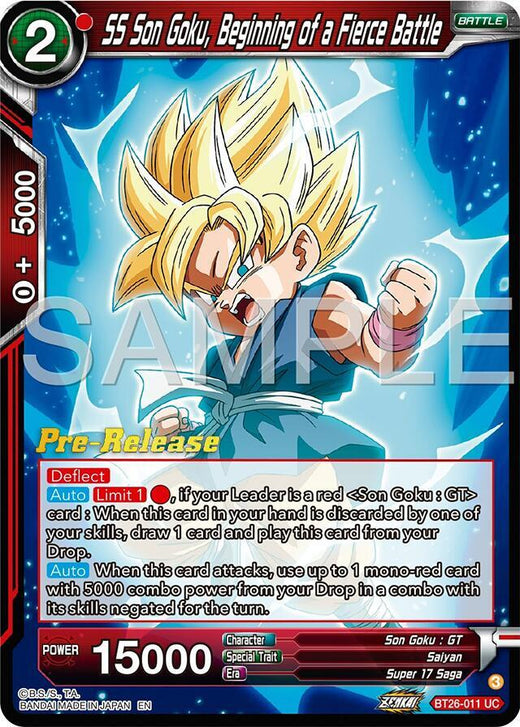 SS Son Goku, Beginning of a Fierce Battle BT26-011 Uncommon