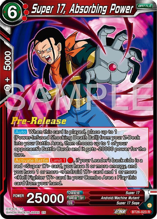 Super 17, Absorbing Power BT26-023 Rare