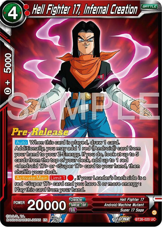 Hell Fighter 17, Infernal Creation BT26-020 Uncommon
