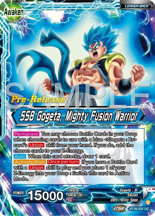 Gogeta // SSB Gogeta, Mighty Fusion Warrior BT26-031 Uncommon