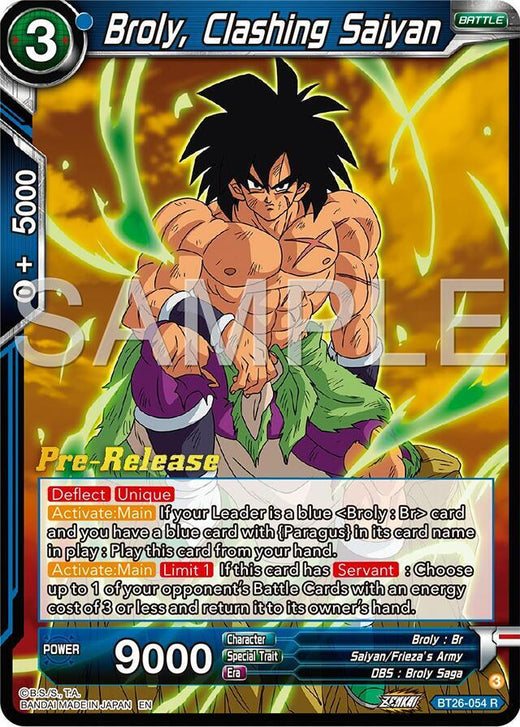 Broly, Clashing Saiyan BT26-054 Rare