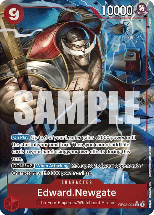 Edward.Newgate (OP02-004) (Alternate Art) OP02-004 SR Foil