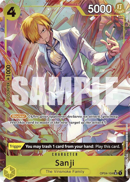 Sanji (OP04-104) (Alternate Art) OP04-104 SR Foil
