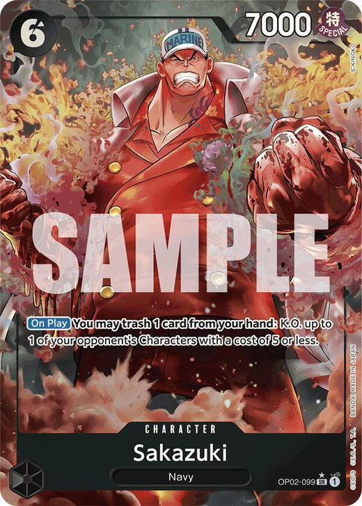 Sakazuki (Alternate Art) OP02-099 SR Foil
