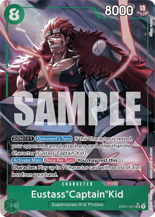 Eustass"Captain"Kid (OP01-051) (Alternate Art) OP01-051 SR Foil