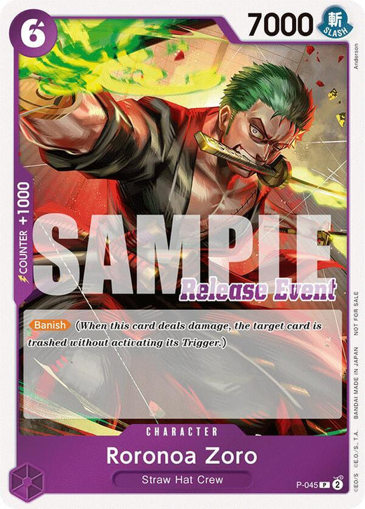 Roronoa Zoro (ST15 - ST20 Release Event Winner Pack) P-045 PR Foil