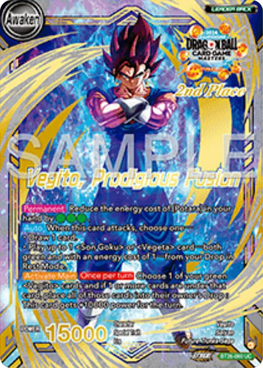 Son Goku & Vegeta // Vegito, Prodigious Fusion (2nd Place) BT26-060 Promo