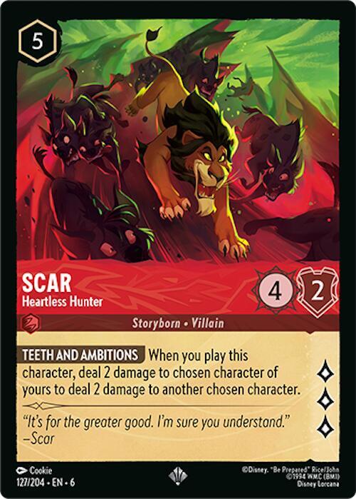 Scar - Heartless Hunter 127/204 Super Rare