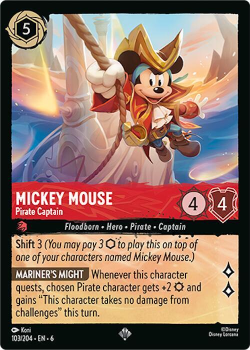 Mickey Mouse - Pirate Captain 103/204 Super Rare