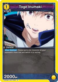 Toge Inumaki (004) | UE03BT: Jujutsu Kaisen | Rare | Foil | #UE03BT/JJK-1-004