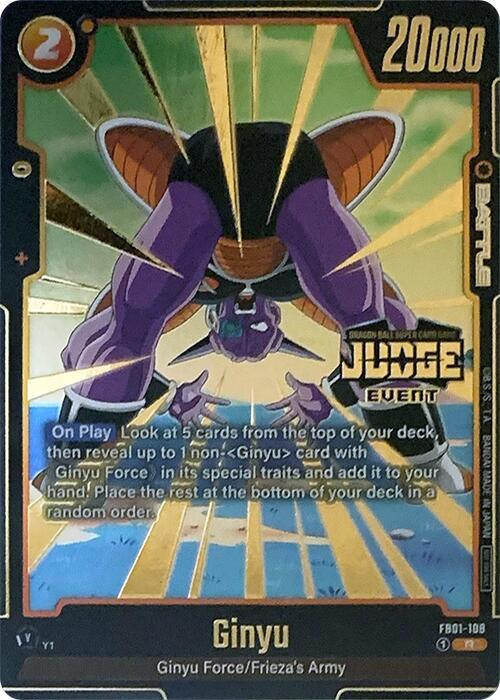 Ginyu - FB01-108 (Paquete de jueces (Juez de eventos) 01) FB01-108 Promo Foil
