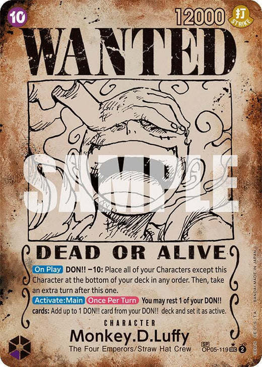 Monkey.D.Luffy (Wanted Poster) OP05-119 SEC Foil