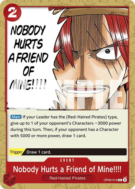 Nobody Hurts a Friend of Mine!!!! OP09-019 C