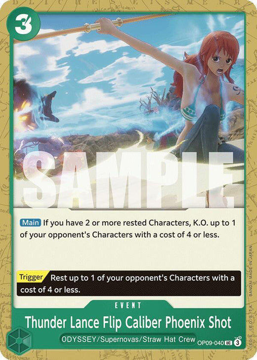 Thunder Lance Flip Caliber Phoenix Shot OP09-040 UC