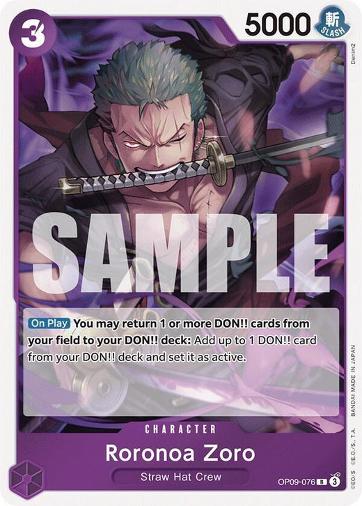 Roronoa Zoro (076) OP09-076 R Foil
