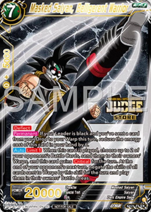 Masked Saiyan, Belligerent Warrior (Judge Pack Vol.16) (Store) EX21-15 Promo Foil