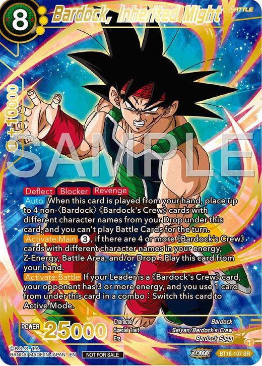 Bardock, Inherited Might (Championship 2024 Finals Pack) (Gold Stamped) BT18-107 Promo Foil