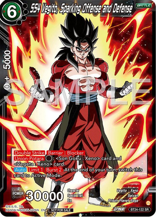 SS4 Vegito, Sparking Offense and Defense (Championship 2024 Finals Pack) BT24-122 Promo Foil