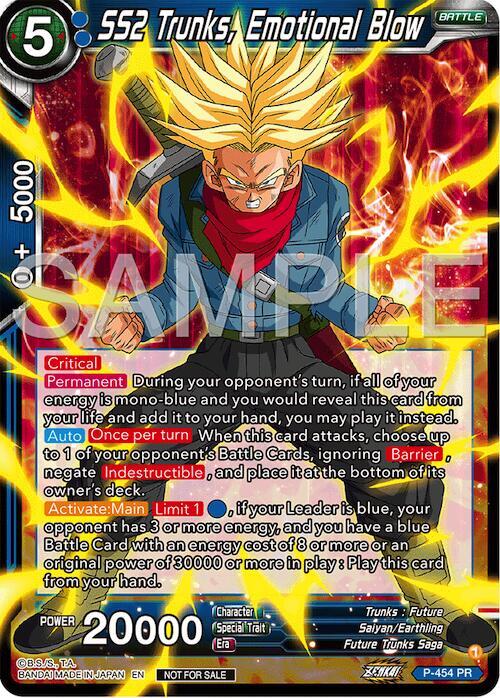 SS2 Trunks, Emotional Blow (Championship 2024 Finals Pack) P-454 Promo Foil