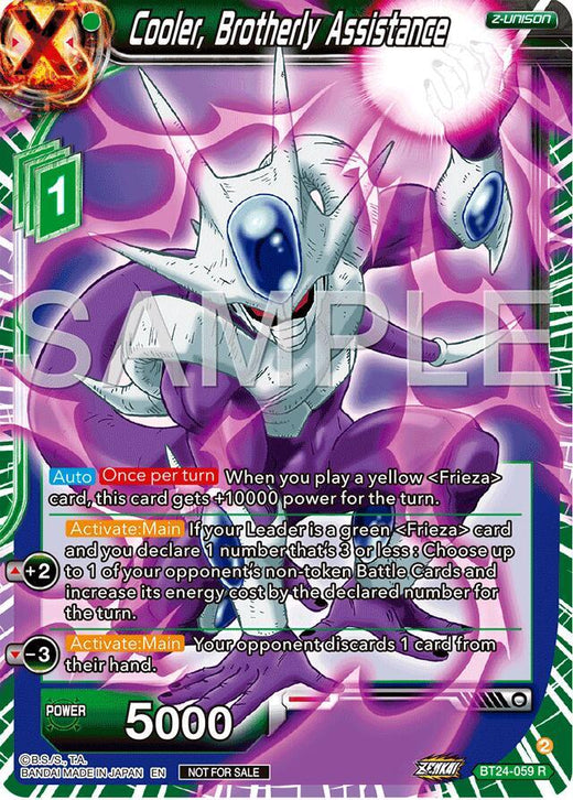 Cooler, Brotherly Assistance (Championship 2024 Finals Zenkai Pack) BT24-059 Promo Foil
