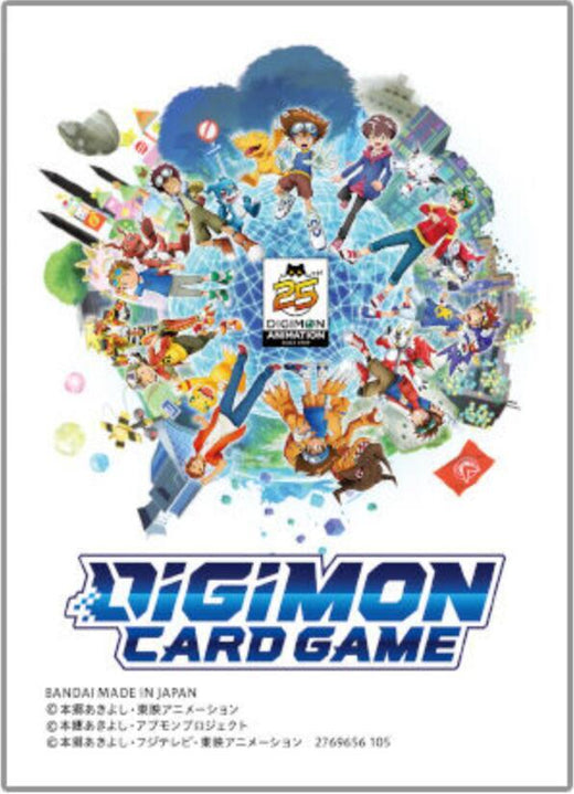 Digimon Card Game Official Sleeves - Digimon Animation Series 25th Anniversary Set Deck Sleeves (50-Pack)
