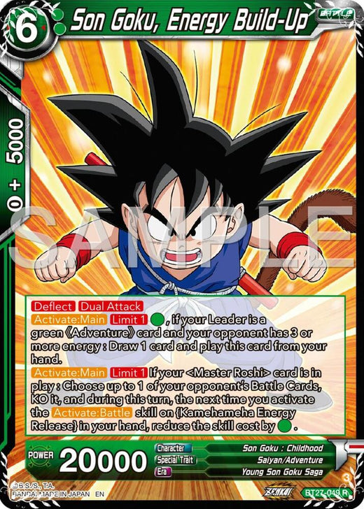 Son Goku, Energy Build-Up BT27-049 Rare