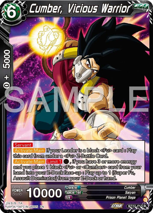 Cumber, Vicious Warrior BT27-110 Rare