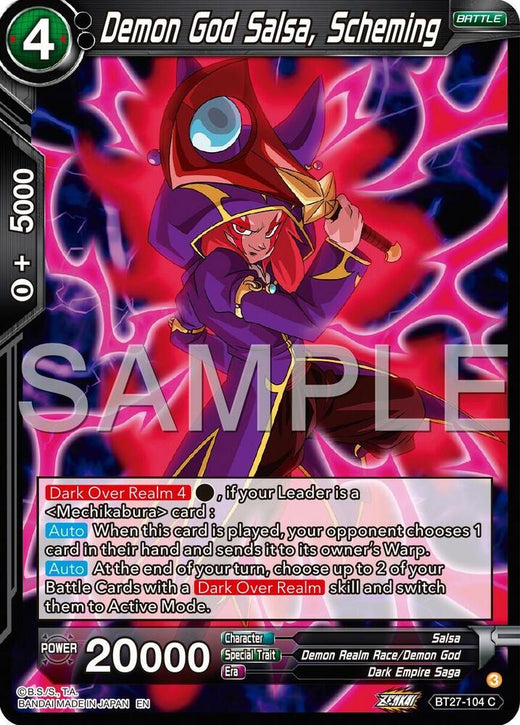 Demon God Salsa, Scheming BT27-104 Common