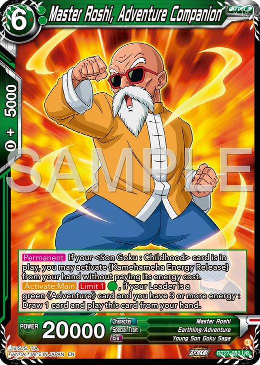 Master Roshi, Adventure Companion BT27-052 Uncommon