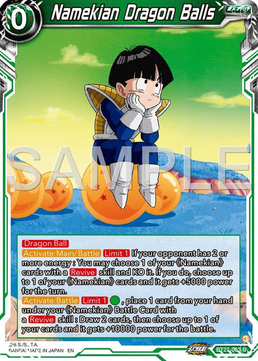 Namekian Dragon Balls BT27-063 Common