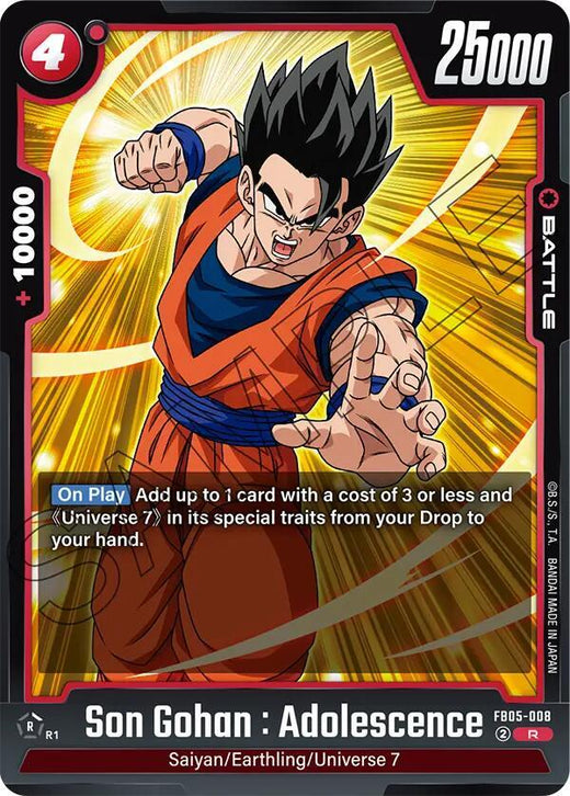 Son Gohan : Adolescencia FB05-008 R Foil