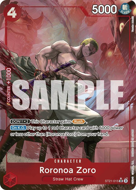Roronoa Zoro (Parallel) ST21-015 SR Foil