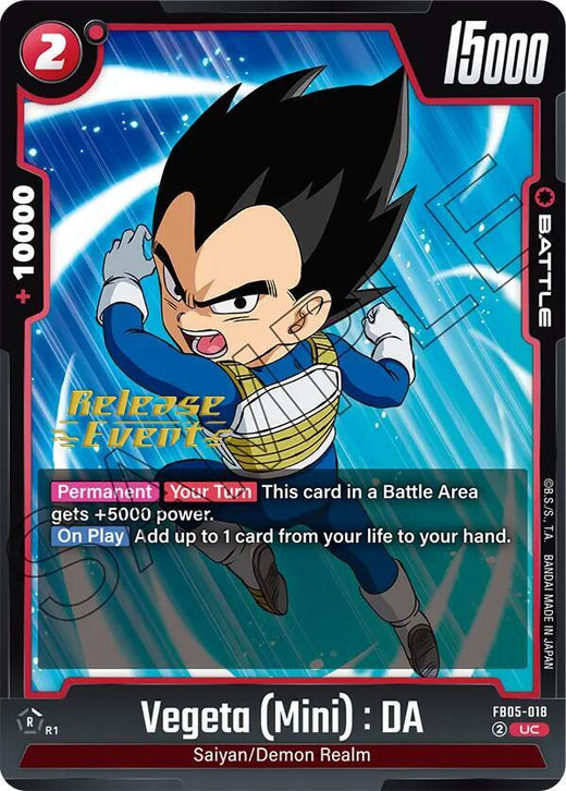 Vegeta (Mini) : DA FB05-018 UC