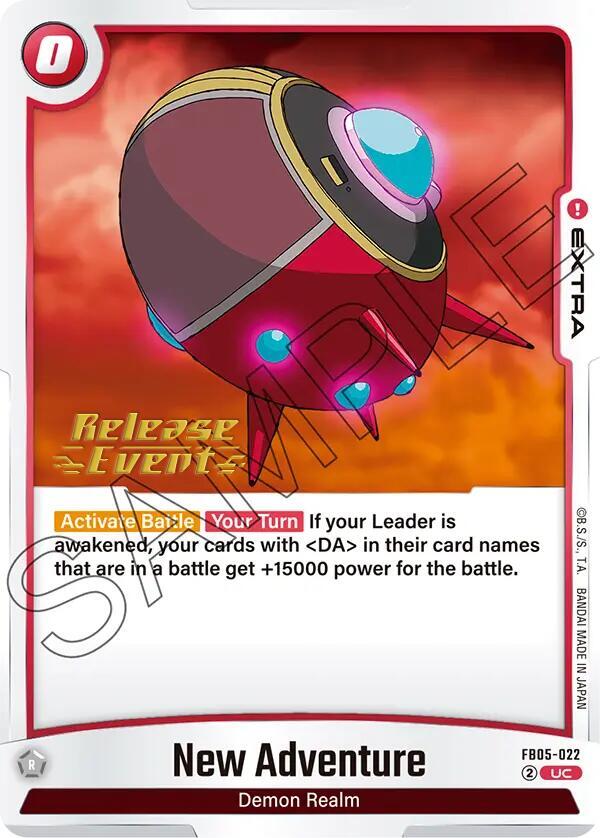 DBS Fusion World: New Adventure Release Event Cards Singles